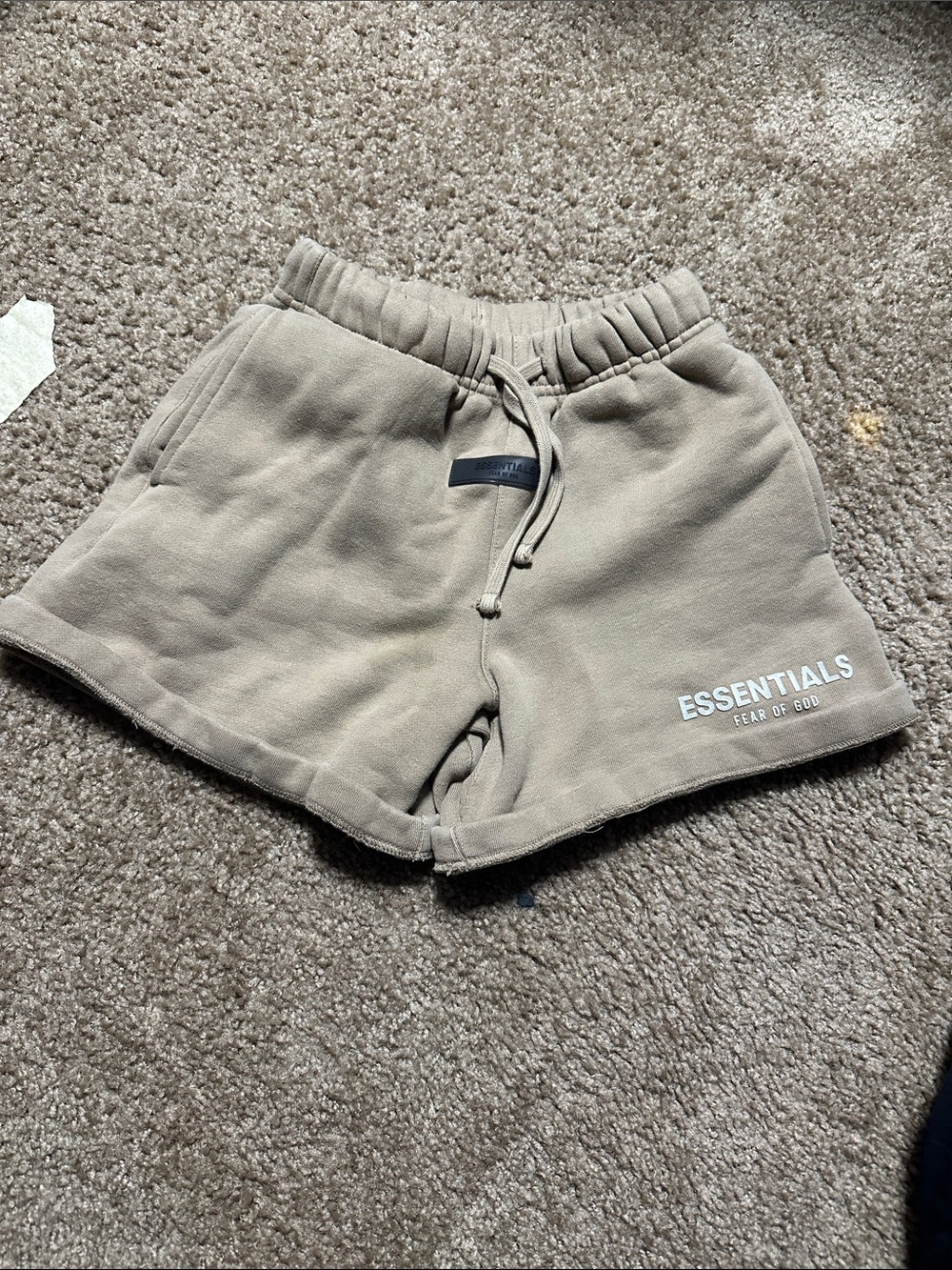 Fear of God ESSENTIALS Taupe Athletic Fleece Shorts